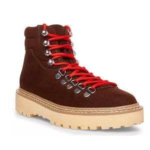 Madden Women's Hiker Ankle Boots Lug Sole Moto Shoes Dark Brown Size 6.5 $89